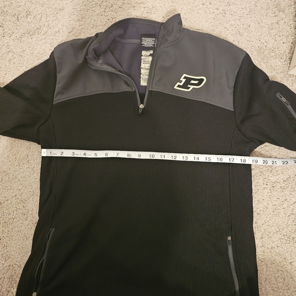 Colosseum Purdue Boilermakers Mens Black Long Sleeve Qtr Zip Pullover Size M - Picture 4 of 4